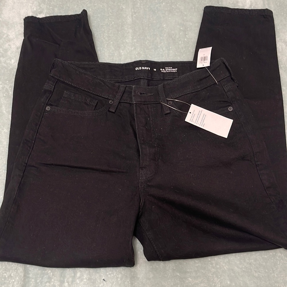 Old Navy Black Jeans High-Rise OG Straight secret-slim pockets. New with Tags